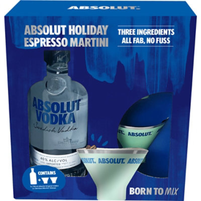 Absolut Vodka 2 Martini Glasses - 750 ML - Image 1