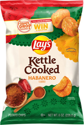 Lays Kettle Habanero 8oz - 8 OZ