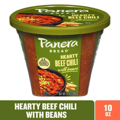 Panera Bread Hearty Beef Chili With Beans Soup Cup - 10 OZ