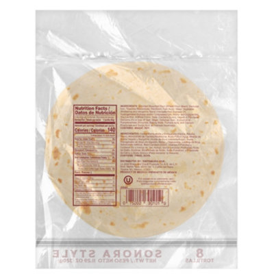 La Comadre Sonora Style Soft Taco 8 Inch - 8 Count - Image 2