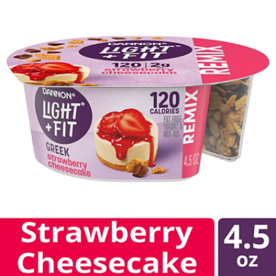 Light + Fit Greek Mix-In Strawberry Yogurt - 4.5 Oz. - Image 1