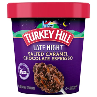Turkey Hill Late Night Salted Caramel Dark Chocolate Espresso Ice Cream 14 Fz - 14 FZ - Image 1