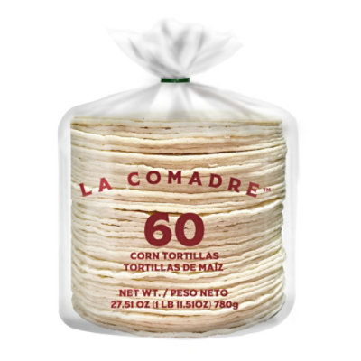 La Comadre White Corn Tortillas Taqueria Style - 60 Count - Image 1
