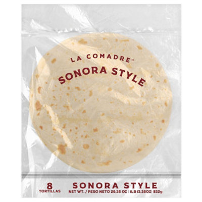 La Comadre Sonora Style Flour Tortillas Burrito Size - 8 Count - Image 1