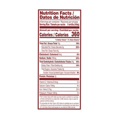 La Comadre Sonora Style Flour Tortillas Burrito Size - 8 Count - Image 3
