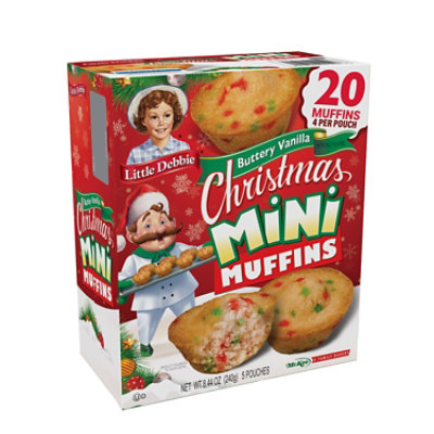 Little Debbie Christmas Mini Muffins 8.44 Oz Carton - 8.44 OZ - Image 1