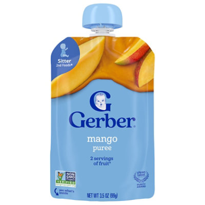 Grbr Natural 2nd Foods Puree Mango Pouch - 3.5 OZ - Image 4