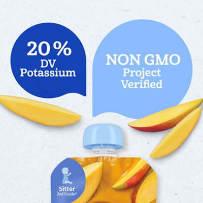Grbr Natural 2nd Foods Puree Mango Pouch - 3.5 OZ - Image 2