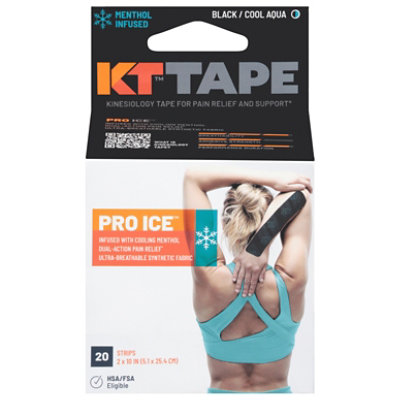 Kt Tape Pro Ice 20 Strip Precut Black - 20 CT - Image 3