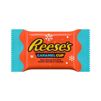 REESE'S Caramel Milk Chocolate Snack Size Peanut Butter Cups Christmas Candy Bag - 9.9 Oz - Image 3