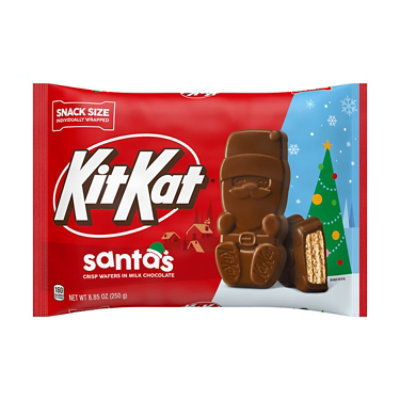 KIT KAT Milk Chocolate Wafer Snack Size Santas Christmas Candy Bag - 8.85 Oz - Image 1