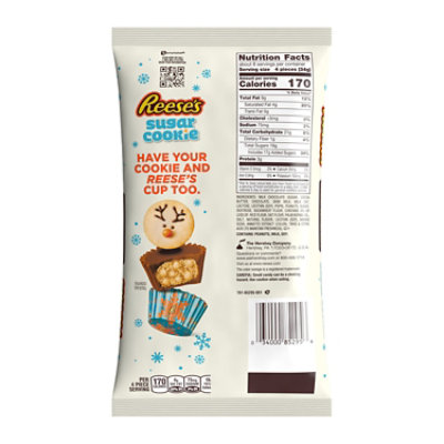 REESE'S Miniatures Sugar Cookie Milk Chocolate Peanut Butter Cups Christmas Candy Bag - 9.9 Oz - Image 2