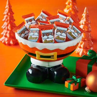 REESE'S Milk Chocolate Peanut Butter Creme Santas Christmas Candy Bag - 9.1 Oz - Image 4
