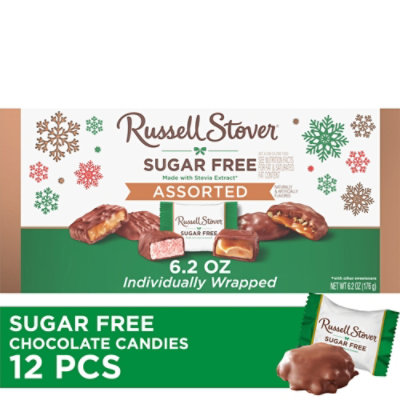 Russell Stover Sugar Free Astmt Chocolate Christmas Box - 6.2 OZ - Image 1