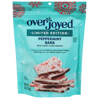 Overjoyed Peppermint Bark with Candy Cane Crunch - 6 Oz - Image 1