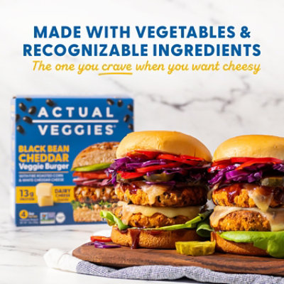 Actual Veggies Burger Veggie Chipotle Cheddar - 12 OZ - Image 6