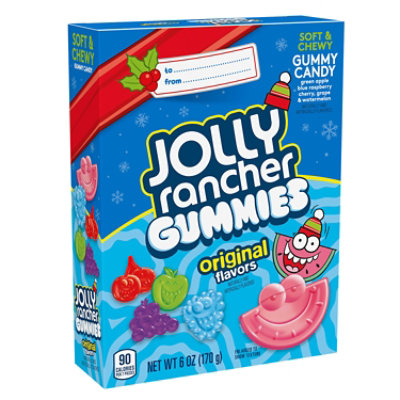 JOLLY RANCHER Gummies Original Fruit Flavored Christmas Candy Gift Box - 6 Oz - Image 1