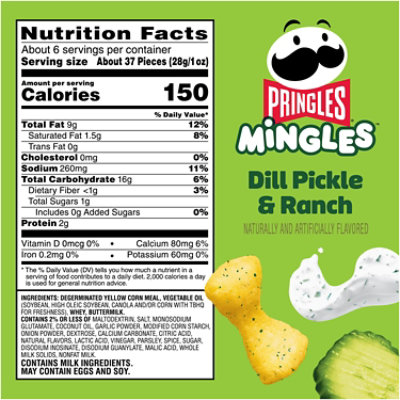 Pringles Mingles Puffed Snacks Dill Pickle and Ranch Salty Snacks - 5.5 Oz - Image 2