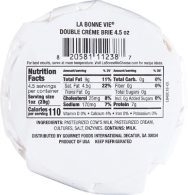 La Bonne Vie Brie Cheese - 4.5 OZ - Image 6