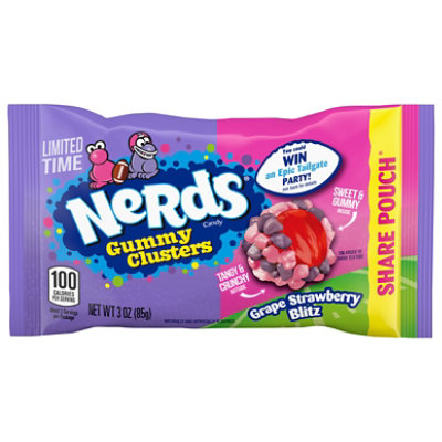Nerds Lto Gummy Clusters Grape Strawberry Blitz 3oz - 3 OZ