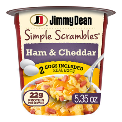 Jimmy Dean Simple Scrambles Ham & Cheddar With Real Eggs, Ham And Cheddar Cheese, 5.35 Oz Cup - 5.35 OZ - Image 1