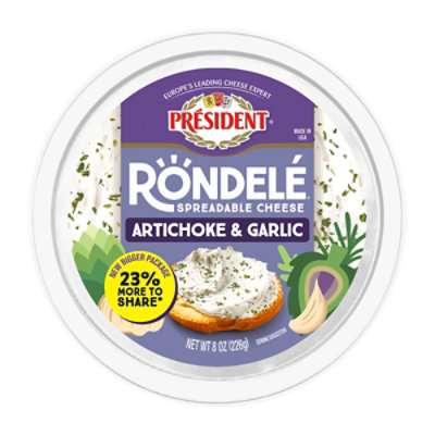 President Rondele Artichoke & Garlic - 8 OZ - Image 1