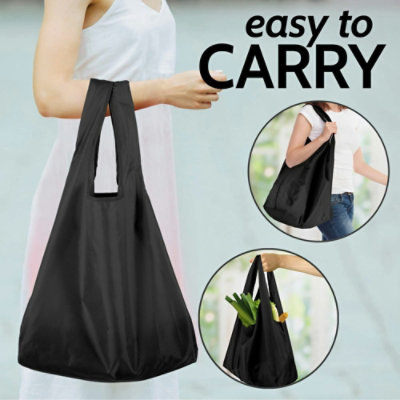 Zulay Kitchen Reusable Grocery Bags - 5 Pack - Black, Blue, Gray, Purple & Wine-Red - Image 3