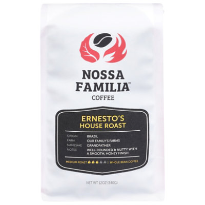 Nossa Familia Ernestos House Roast Whole Bean - 12 OZ - Image 1