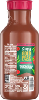 Simply Gold Peak Tea & Raspberry Bottle 52 Fl Oz - 52 FZ - Image 6