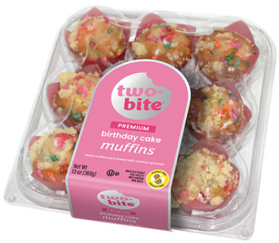 Two-bite Birthday Cake Muffins - 13 OZ - Image 1