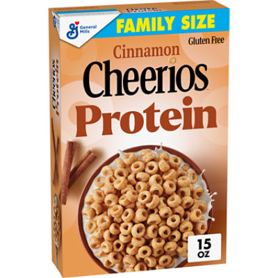 Cheerios Protein Cinnamon Family Size Breakfast Cereal - 15 Oz - Image 1