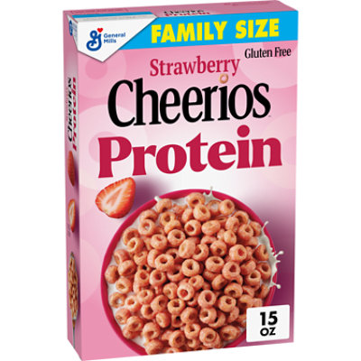 Cheerios Protein Strawberry Family Size Breakfast Cereal - 15 Oz - Image 1