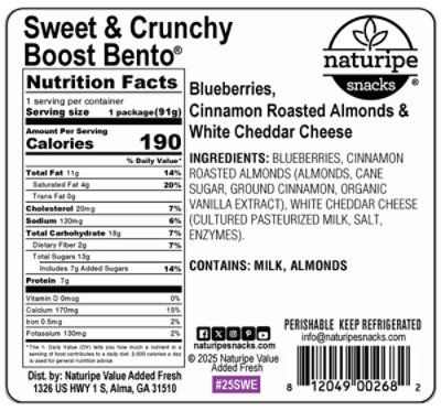 Naturipe Snacks Sweet & Crunchy Boost Bento - 3.2 OZ - Image 3