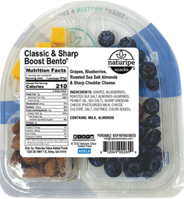 Naturipe Snacks Classic & Sharp Boost Bento - 3.2 OZ - Image 5