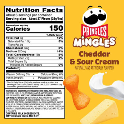 Pringles Mingles Puffed Snacks Cheddar and Sour Cream Cheese Puffs - 5.5 Oz - Image 3