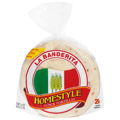 La Banderita Homestyle 9 Inch Flour Tortillas 20 Ct - 2.60 LB - Image 2