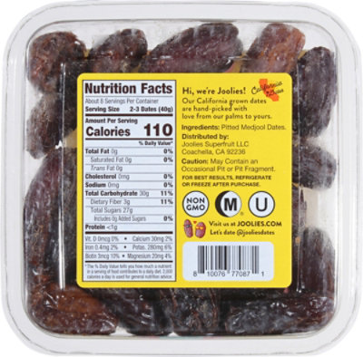 Joolies Medjool Dates Pit Free - 12 OZ - Image 6