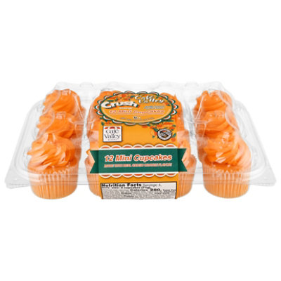 Cafe Valley Crush Orange Mini Cupcakes 12 Count - 10 OZ - Image 2