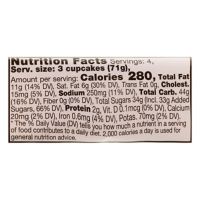 Cafe Valley Crush Orange Mini Cupcakes 12 Count - 10 OZ - Image 3