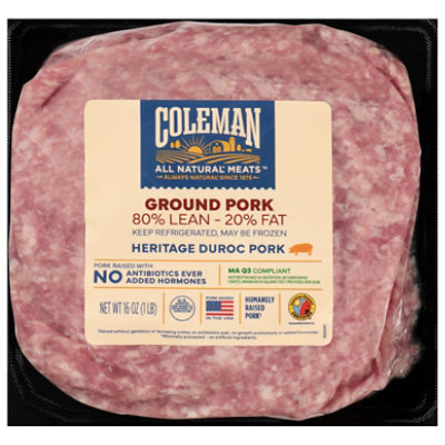 Coleman Pork Ground 80/20 16 Oz - 16 OZ - Image 2