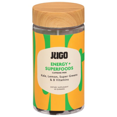 Jugo Energy Plus Superfoods Gummies 40ct Jar - 40 CT - Image 3