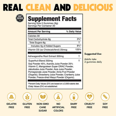 Jugo Focus Superfoods Gummies - 40 CT - Image 5