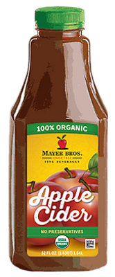 Mayer Brothers Apple Cider Organic 52 Oz - 52 FZ - Image 1