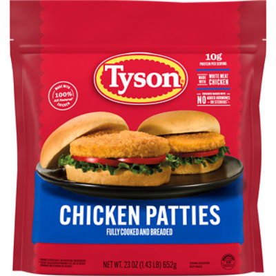 Tyson Fully Cooked Chicken Patties - 23 Oz - Image 1