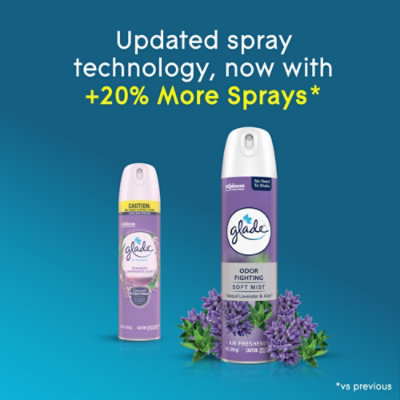 Glade Air Freshener Soft Mist Aerosol Tranquil Lavender & Aloe 8 Oz - 8 OZ - Image 3