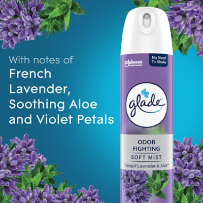 Glade Air Freshener Soft Mist Aerosol Tranquil Lavender & Aloe 8 Oz - 8 OZ - Image 5