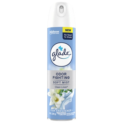 Glade Air Freshener Soft Mist Aerosol, Clean Linen - 8 Oz. - 8 OZ - Image 2