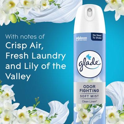 Glade Air Freshener Soft Mist Aerosol, Clean Linen - 8 Oz. - 8 OZ - Image 5