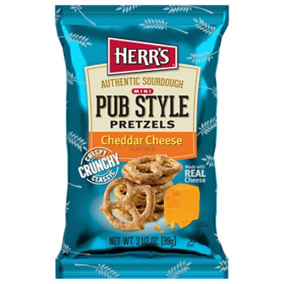 Herrs Pretzels Pub Style Cheddar 3.5oz - 3.5 OZ - Image 2