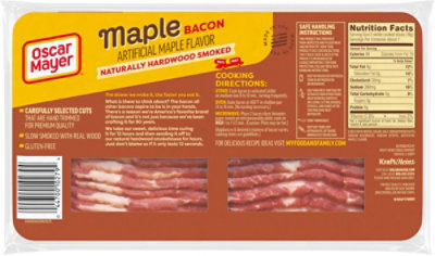 Oscar Mayer Naturally Hardwood Smoked Maple Bacon 12 Oz - 12 OZ - Image 6